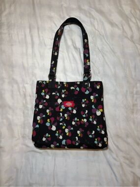 Dickies Black Canvas Tote with Multi-Color Floral Motif